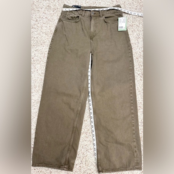 Women’s H&M Divided Jeans Brown 754126 High Waisted Wide Leg Loose Fit Size 6 - Picture 2 of 5